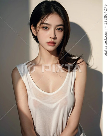 Beautiful woman beauty portrait 122864279