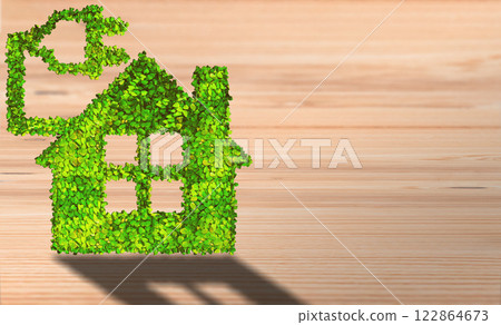 Green Home: Leafy House with Plug Symbolizing Eco-Friendly Living and Sustainable Energy Solutions Green Home: Leafy House with Plug Symbolizing Eco-Friendly Living and Sustainable Energy Solutions 122864673