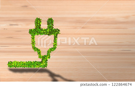 Eco Power: Leafy Power Plug Symbolizing Green Energy Solutions and Sustainable Electricity Eco Power: Leafy Power Plug Symbolizing Green Energy Solutions and Sustainable Electricity 122864674