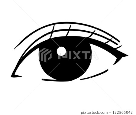 Simple eye illustration (triple eyelids) 122865042