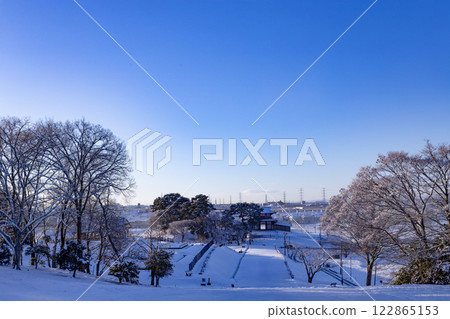 雪後的第二天的多賀城市 雪後的第二天的多賀城市 122865153