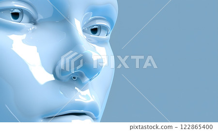 Captivating Humanoid with Synthetic Skin and Emotions in Futuristic Sci Fi 122865400