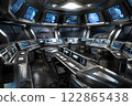 Cutting Edge Digital Workspace Futuristic Office with Interactive Tech and Collaborative Solutions 122865438