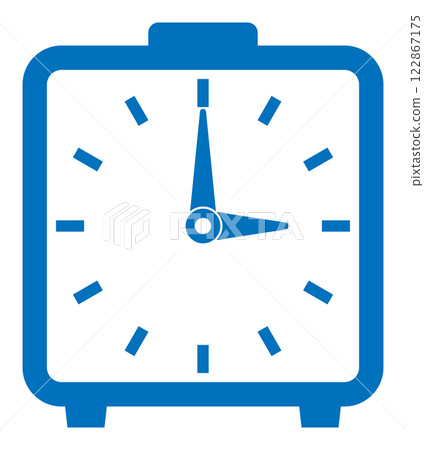 Alarm clock icon blue Alarm clock icon blue 122867175