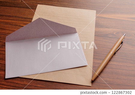 Letter set on the desk 122867302