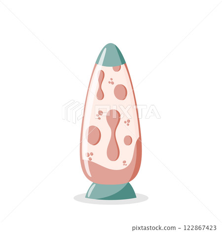 Retro lava lamp illustration, isolated on white background Retro lava lamp illustration, isolated on white background 122867423