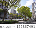 The road to Nijo Castle in downtown Kyoto 122867491
