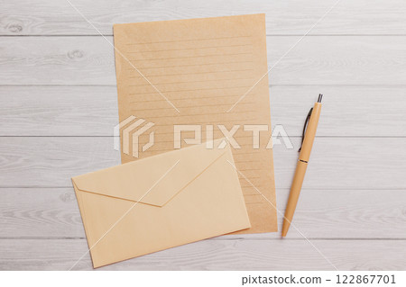 Letter set on the desk Letter set on the desk 122867701