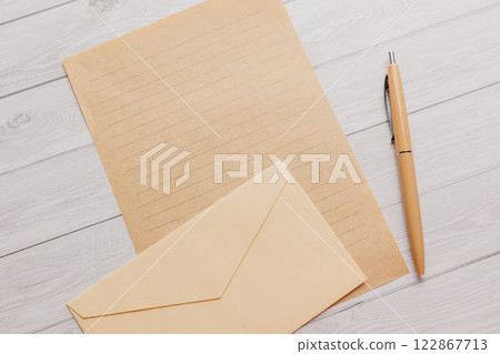 Letter set on the desk Letter set on the desk 122867713