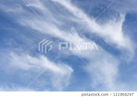 Beautiful blue sky with a white clouds 122868297