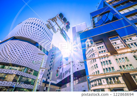 Tokyo cityscape in Japan: A ray of hope... Looking forward to the demolition of Seiko House Ginza, San-ai, and Ginza Core Building = February 8th 122868694