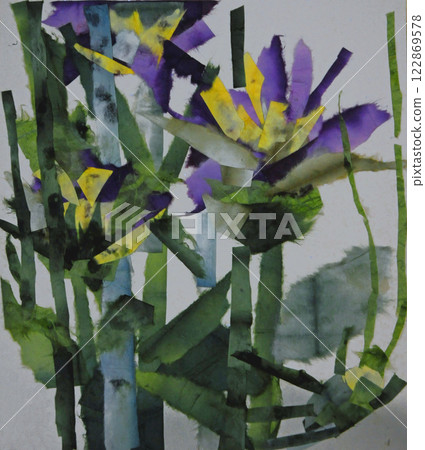 「花」—4 張日本剪紙 122869578