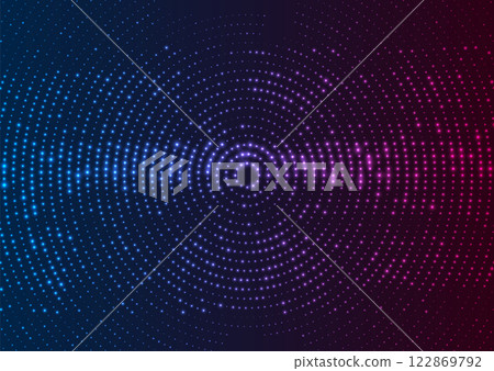 Futuristic halftone tech blue purple neon dots abstract background 122869792
