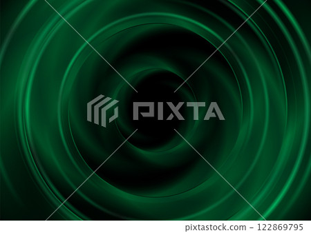 Glowing green smooth blurred circles abstract tech geometric background 122869795