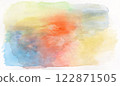 美麗的背景材質與水彩顏料滲出和細微的色彩 122871505