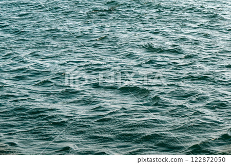 Ripple water surface, green color natural background Ripple water surface, green color natural background 122872050