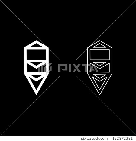 Tree life Sacred geometry symbol set icon white color vector illustration image solid fill outline contour line thin flat style Tree life Sacred geometry symbol set icon white color vector illustration image solid fill outline contour line thin flat style 122872381
