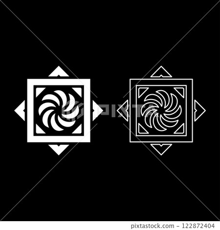 Armenian Arevakhach Neo paganism symbol sunny cross solar mythology Hetanism Armenian neo powder heathenism Eternity sign pumpkin set icon white color vector illustration image solid fill outline Armenian Arevakhach Neo paganism symbol sunny cross solar mythology Hetanism Armenian neo powder heathenism Eternity sign pumpkin set icon white color vector illustration image solid fill outline 122872404