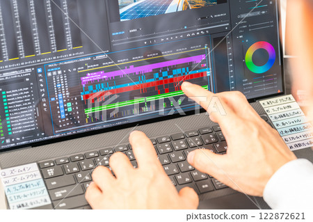 Video/Film Creators Laptop Shortcuts Time Saving Work Efficiency Video Editor 122872621