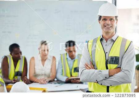 Engineer man or architect success leader with team planning strategy for architecture building and engineering vision. Industry development manager or contractor with leadership, diversity and trust Engineer man or architect success leader with team planning strategy for architecture building and engineering vision. Industry development manager or contractor with leadership, diversity and trust 122873095