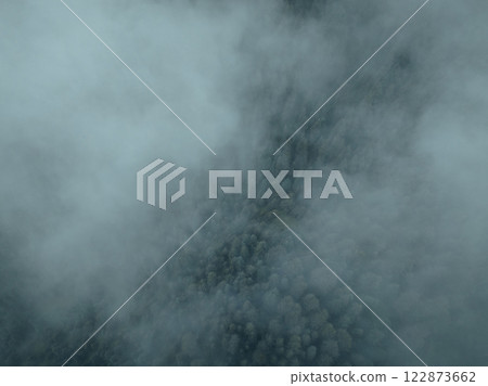 Aerial view of beautiful high altitude forest mountain landscape Aerial view of beautiful high altitude forest mountain landscape 122873662