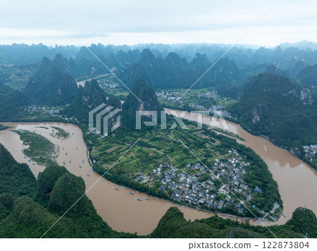 Beautiful landscape of yangshuo county,China 122873804