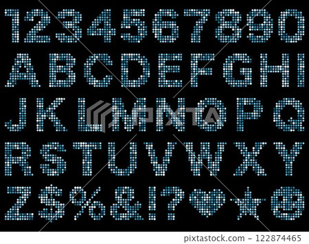 Mirror tile 1 letter 5 light blue 122874465
