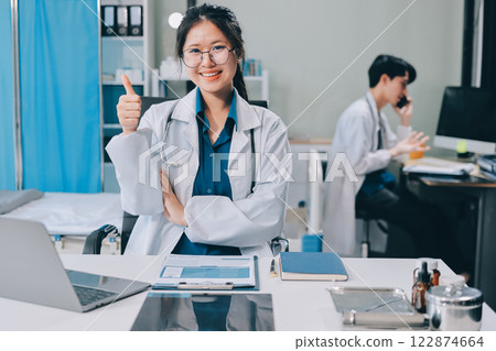 Implement those changes and we can see. Shot of a group of nurses and doctors having a meeting together. 122874664