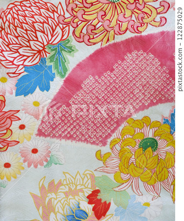 Japanese pattern silk fabric dyeing old cloth Japanese pattern Japanese style Japanese pattern silk fabric dyeing old cloth Japanese pattern Japanese style 122875029