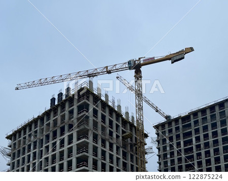 Construction of a multi-storey building in Moscow 122875224