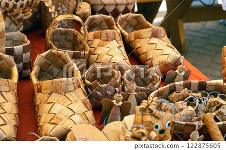 Traditional Birch Bark Items Traditional Birch Bark Items 122875605