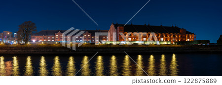 Panoramic night view of Yokohama Red Brick Warehouse 122875889