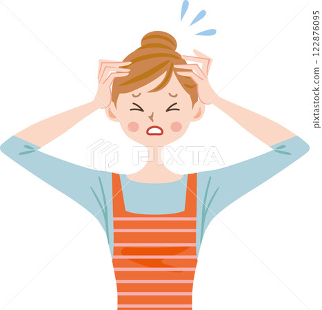 Stock market crash investment panic housewife illustration 122876095