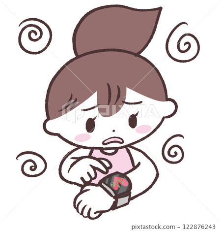 無法使用智慧手錶的女性插圖 122876243