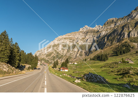 Mountain landscape with Mount Saentis in the Swiss Alps, Switzerland 122876625