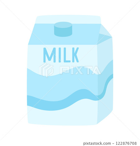 milk packet isolated on white 122876708