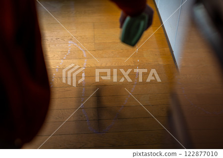 Floor wax application repair 122877010