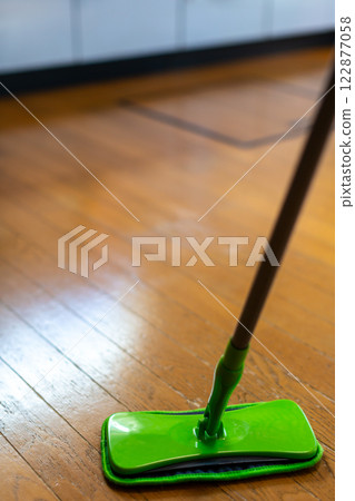 Floor wax application repair 122877058