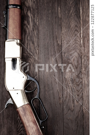 Wild west gun - lever-action repeating rifle Wild west gun - lever-action repeating rifle 122877125