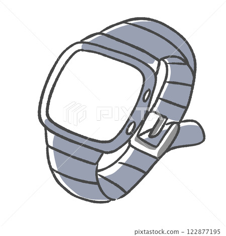 A grey smartwatch with customizable dials 122877195