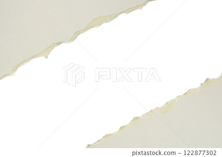 Gray ripped paper torn edges strips isolated on white background Gray ripped paper torn edges strips isolated on white background 122877302