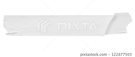White adhesive paper tape isolated on white background 122877503