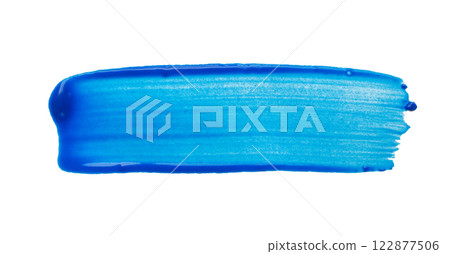 blue brush stroke isolated on white background blue brush stroke isolated on white background 122877506