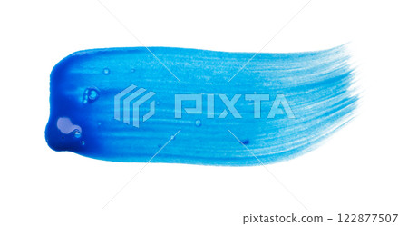 blue brush stroke isolated on white background 122877507
