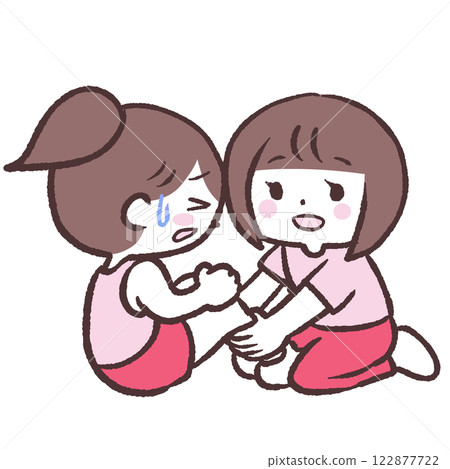 Illustration supporting a woman doing abdominal exercises 122877722