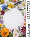 Spring flower frame card 122877728