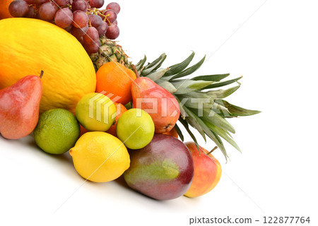 Set of fruits isolated on a white. 122877764