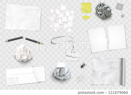 Set creasy paper sheets and pen Set creasy paper sheets and pen 122879060
