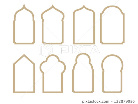 Set of different arched windows or doors Set of different arched windows or doors 122879086