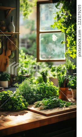 Dreamy double exposure of a woman face blending seamlessly with a swirling space nebula. Swirling galaxies and cosmic clouds create a surreal, infinite connection to the cosmos, banner 122879205